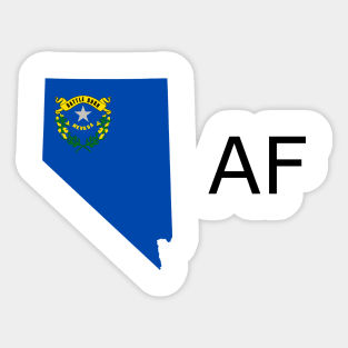 Nevada Flag State Outline AF (black) Sticker